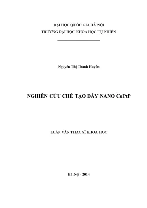 Luận văn thạc sĩ hus nghiên cứu chế tạo dây nano coptp luận văn ths vật lý 64 44 09