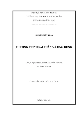 Luận văn thạc sĩ hus phương trình sai phân và ứng dụng 13