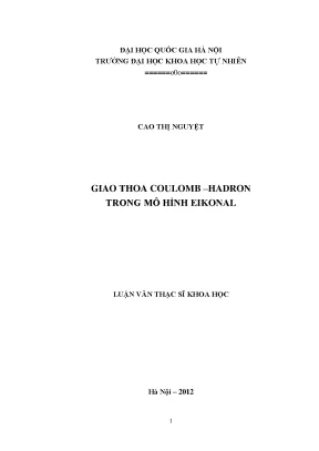Luận văn thạc sĩ hus giao thoa coulomb hadron trong mô hình eikonal