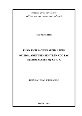Luận văn thạc sĩ hus phân tích sản phẩm phản ứng oxi hóa ankylbenzen trên xúc tác hydrotalcite mg co al o
