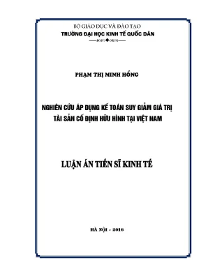 Nghiên cứu áp dụng suy giảm giá trị tài sản cố định hữu hình tại việt nam