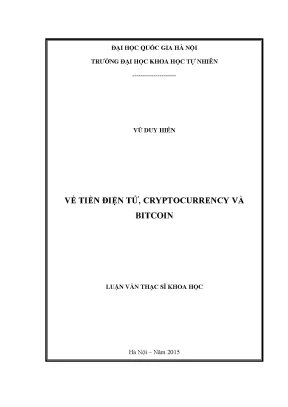 Luận văn thạc sĩ hus về tiền điện tử cryptocurrency và bitcoin 10
