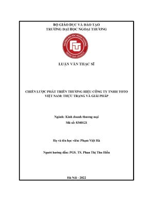 Chiến lược phát triển thương hiệu công ty tnhh