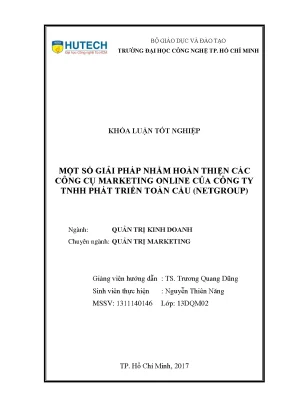 Luận văn thạc sĩ hay một số giải pháp nhằm hoàn thiện các công cụ marketing online của công ty tnhh phát triển toàn cầu netgroup