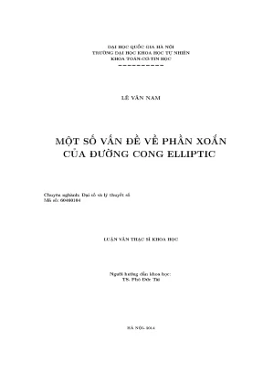 Luận văn thạc sĩ hus một số vấn đề về phần xoắn của đường cong elliptic001