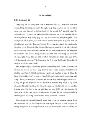 Chất lượng dịch vụ sự thỏa mãn và lòng trung thành của khách hàng siêu thị tại tphcm
