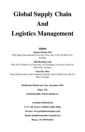 Global supply chain and logistics manage