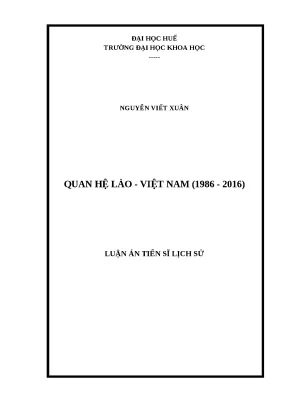 Luận án tiến sĩ file word quan hệ lào việt nam 1986 2016