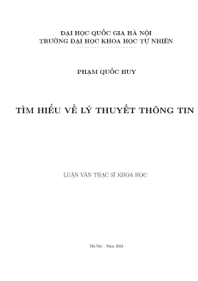 Luận văn thạc sĩ hus tìm hiểu về lý thuyết thông tin