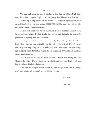Luận văn thạc sĩ hus ứng dụng phương pháp mabc marker assisted backcrossing nhằm chọn tạo giống lúa chịu mặn 21