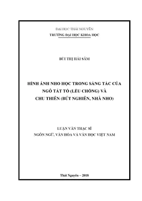 Luận văn thạc sĩ hay hình ảnh nho học trong sáng tác của ngô tất tố lều chõng và chu thiên bút nghiên nhà nho