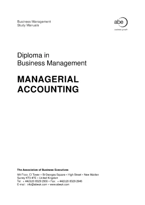 Ebook diploma in business management managerial accounting part 1