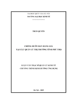 Luận văn thạc sĩ hay chống buôn bán hàng giả tại cục quản lý thị trường tỉnh phú thọ