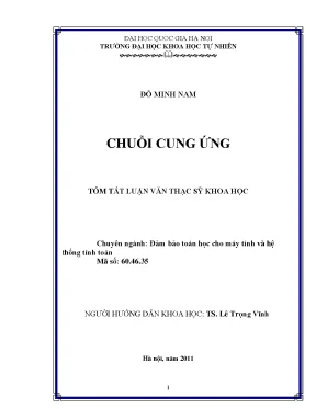 Luận văn thạc sĩ hus chuỗi cung ứng