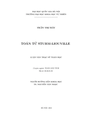 Luận văn thạc sĩ hus toán tử sturm liouville