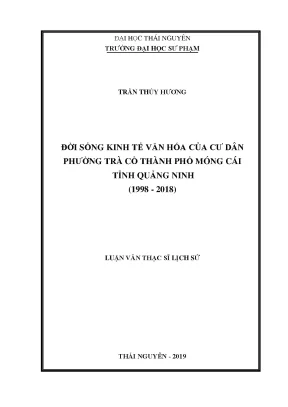 Luận văn thạc sĩ hay đời sống kinh tế văn hóa của cư dân phường trà cổ thành phố móng cái tỉnh quảng ninh 1998 2018