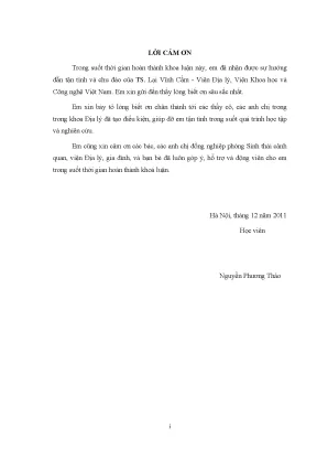 Luận văn thạc sĩ hus phân tích đánh giá các điều kiện tự nhiên và môi trường phục vụ nuôi trồng thủy hải sản trên các dải cát ven biển quảng bình