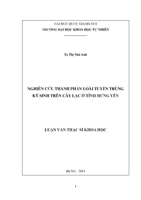 Luận văn thạc sĩ hus nghiên cứu thành phần loài tuyến trùng ký sinh trên cây lạc ở tỉnh hưng yên 03
