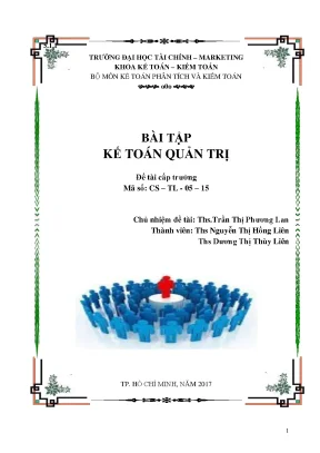 Bài tập kế toán quản trị