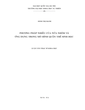 Luận văn thạc sĩ hus phương pháp nhiễu của nửa nhóm và ứng dụng trong mô hình quần thể sinh học