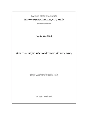 Luận văn thạc sĩ hus tính toán lượng tử cho dây nano sắt điện batio3