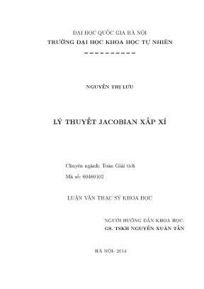 Luận văn thạc sĩ hus lý thuyết jacobian xấp xỉ