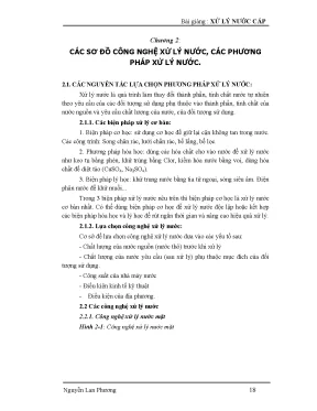 Xử lý nước cấp các sơ đồ công nghệ xử lý nước các phương pháp xử lý nước