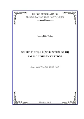 Luận văn thạc sĩ hus nghiên cứu tận dụng bùn thải đô thị tại bắc ninh làm chất đốt