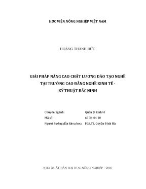 Luận văn thạc sĩ vnua giải pháp nâng cao chất lượng đào tạo nghề tại trường cao đẳng nghề kinh tế kỹ thuật bắc ninh