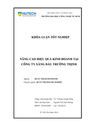 Luận văn thạc sĩ hay nâng cao hiệu quả kinh doanh tại công ty xăng dầu trường thịnh