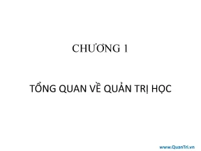 Tổng quan về quản trị học