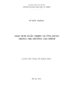 Luận văn thạc sĩ hus giải tích ngẫu nhiên và ứng dụng trong thị trường tài chính