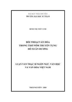 Luận văn thạc sĩ hay đối thoại văn hóa trong thơ nôm truyền tụng hồ xuân hương