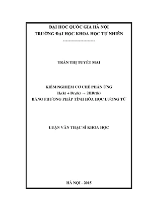 Luận văn thạc sĩ hus kiểm nghiện cơ chế phản ứng bằng phương pháp tính hóa học lượng tử