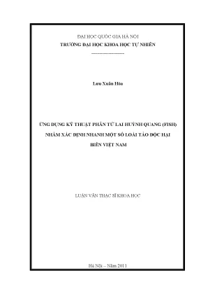 Luận văn thạc sĩ hus ứng dụng kỹ thuật phân tử lai huỳnh quang fish nhằm xác định nhanh một số loại tảo độc hại biển việt nam