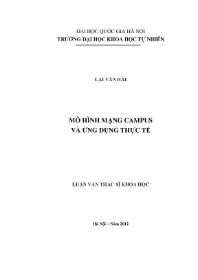 Luận văn thạc sĩ hus mô hình mạng campus và ứng dụng thực tế