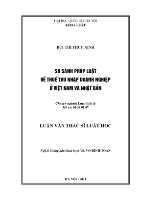 Luận văn thạc sĩ vnu ls so sánh pháp luật về thuế thu nhập doanh nghiệp ở việt nam và nhật bản 07
