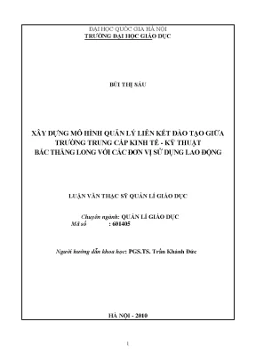 Luận văn thạc sĩ vnu ued xây dựng mô hình quản lý liên kết đào tạo giữa trường trung cấp kinh tế kỹ thuật bắc thăng long với các đơn vị sử dụng lao động