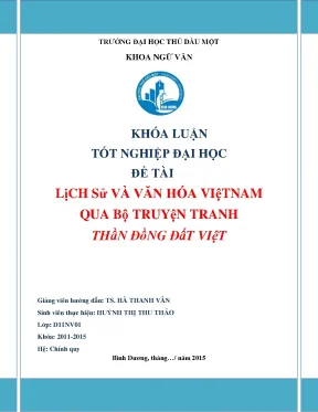 Khóa luận tốt nghiệp lịch sử và văn hóa việt nam qua bộ truyện tranh thần đồng đất việt