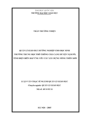 Luận văn thạc sĩ vnu ued quản lí giáo dục hướng nghiệp cho học sinh trường trung học phổ thông chà cang huyện nậm pồ tỉnh điện biên đáp ứng yêu cầu xây dựng nông thôn mới