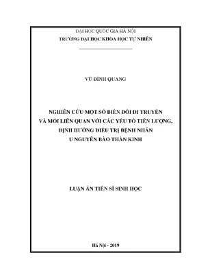 Luận án tiến sĩ hus nghiên cứu một số biến đổi di truyền và mối liên quan với các yếu tố tiên lượng định hướng điều trị bệnh nhân u nguyên bào thần kinh