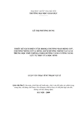 Luận văn thạc sĩ vnu ued thiết kế sách điện tử e book chương dao động cơ chương sóng cơ và sóng âm chương trình vật lí 12 trung học phổ thông theo hướng tăng cường năng lực tự học của học sinh