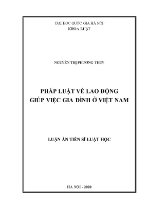 Luận văn thạc sĩ vnu ls pháp luật về lao động giúp việc gia đình ở việt nam