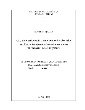 Luận văn thạc sĩ vnu ued các biện pháp phát triển đội ngũ giảng viên trường cán bộ hội nông dân việt nam trong giai đoạn hiện nay