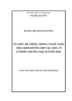 Luận văn thạc sỹ quản trị kinh doanh tổ chức hệ thống thông tin kế toán theo định hướng erp tại công ty cổ phần thương mại nguyễn kim