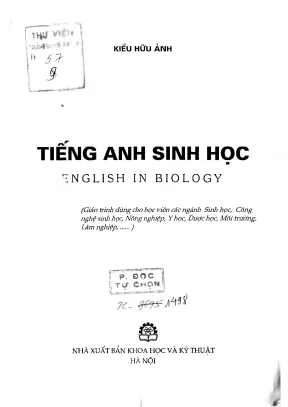 Giáo trình tiếng anh sinh học english in biology phần 1