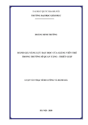 Luận văn thạc sĩ vnu ued đánh giá năng lực dạy học của giảng viên trẻ trong trường sĩ quan tăng thiết giáp