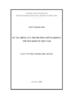 Luận văn thạc sĩ ussh sự tác động của thị trường chứng khoán tới nền kinh tế việt nam