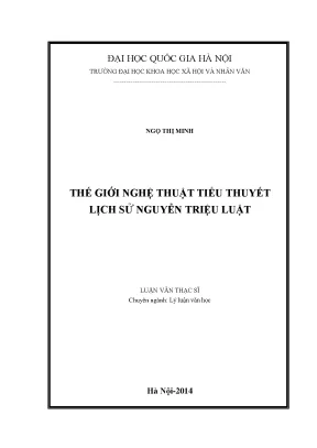 Luận văn thạc sĩ ussh thế giới nghệ thuật tiểu thuyết lịch sử nguyễn triệu luật