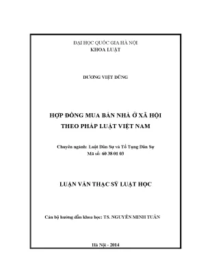 Luận văn thạc sĩ vnu ls hợp đồng mua bán nhà ở xã hội theo pháp luật việt nam 03